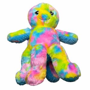 Build-A-Bear Rainbow Tie Dye Teddy Bear Plush 18” Colorful Soft Toy